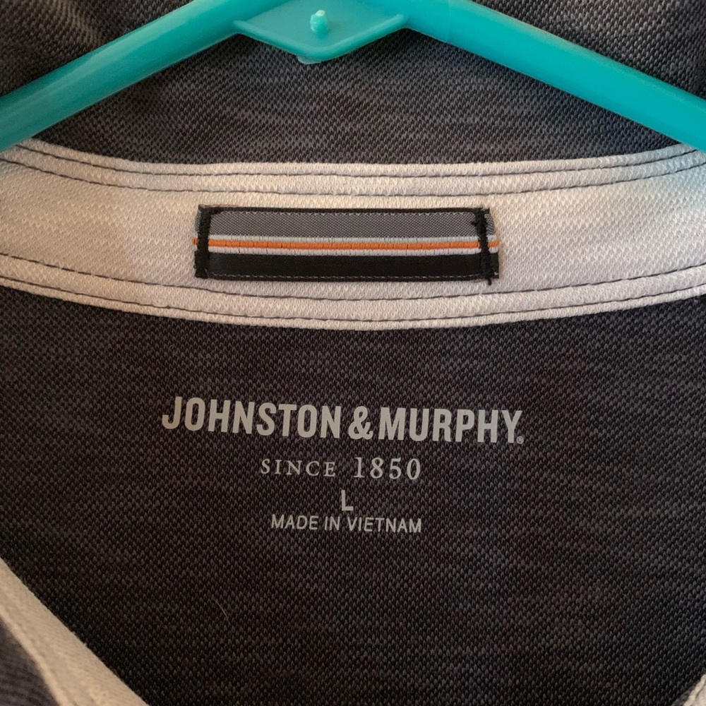Johnston & Murphy vintage slub short sleeve polo size large